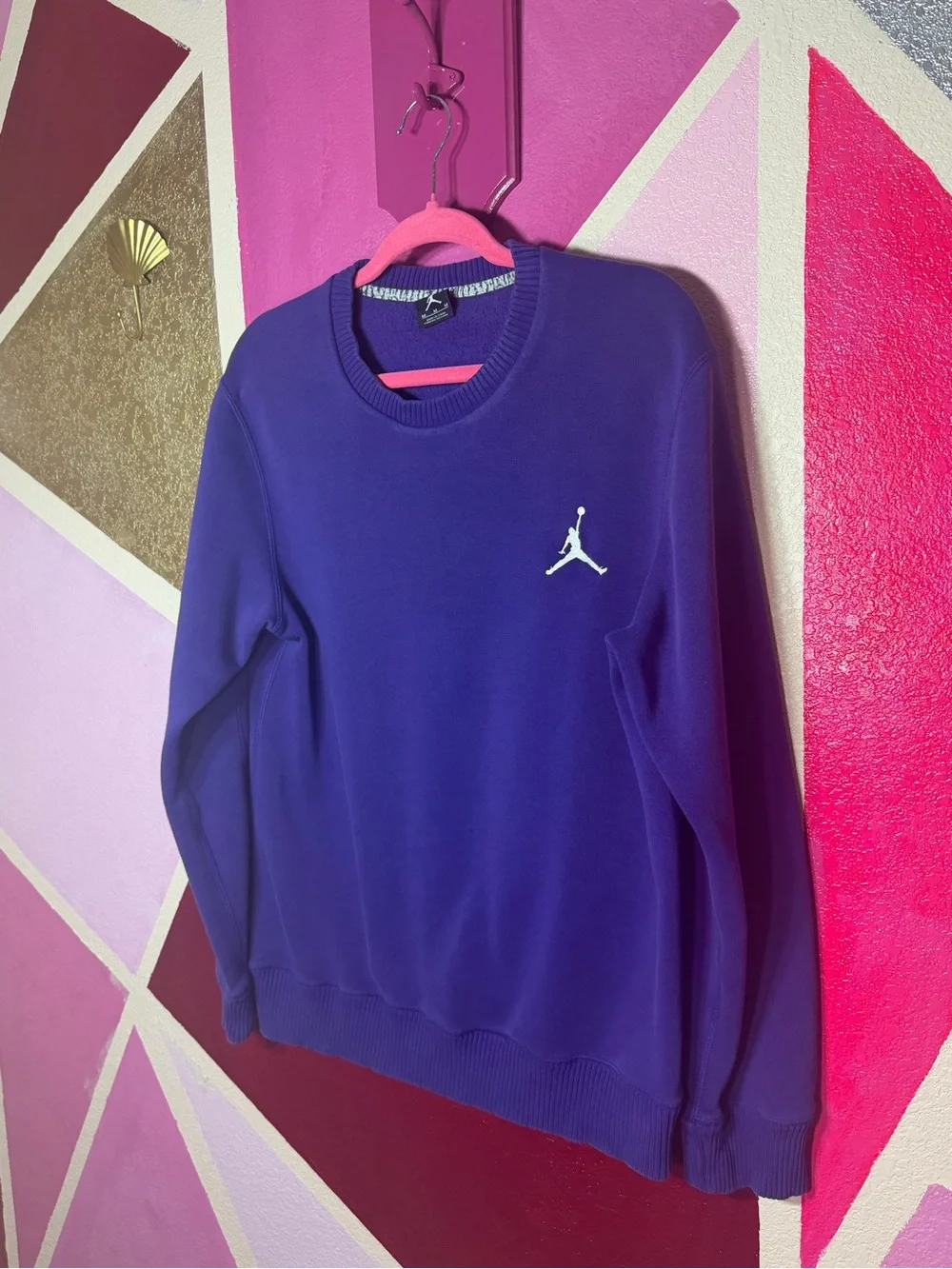Jordan Jumpman Purple Fleece Crewneck Sweatshirt Men's Medium
